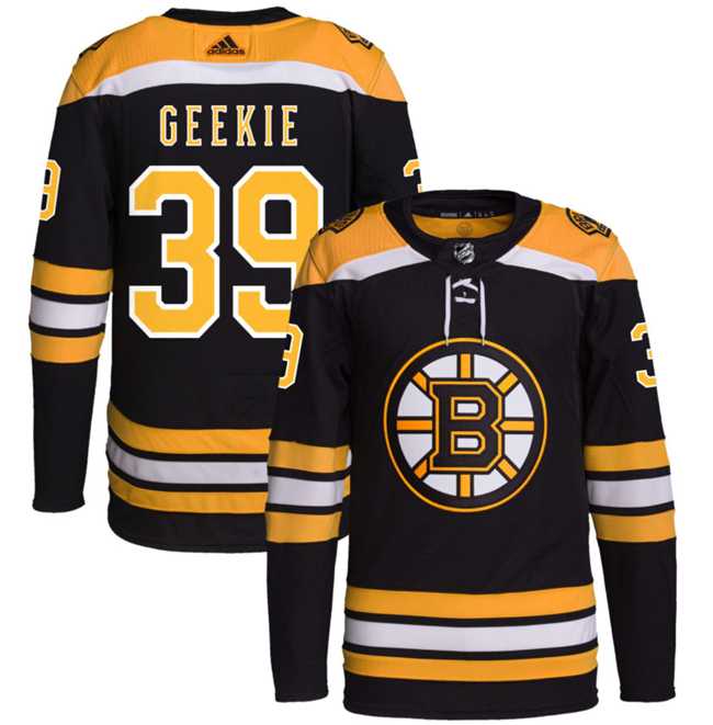 Mens Boston Bruins #39 Morgan Geekie Black Stitched Jersey->boston bruins->NHL Jersey
